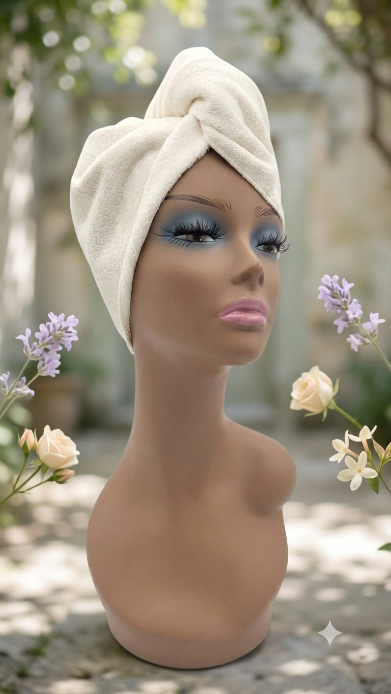 serviette cheveux écru en bambou